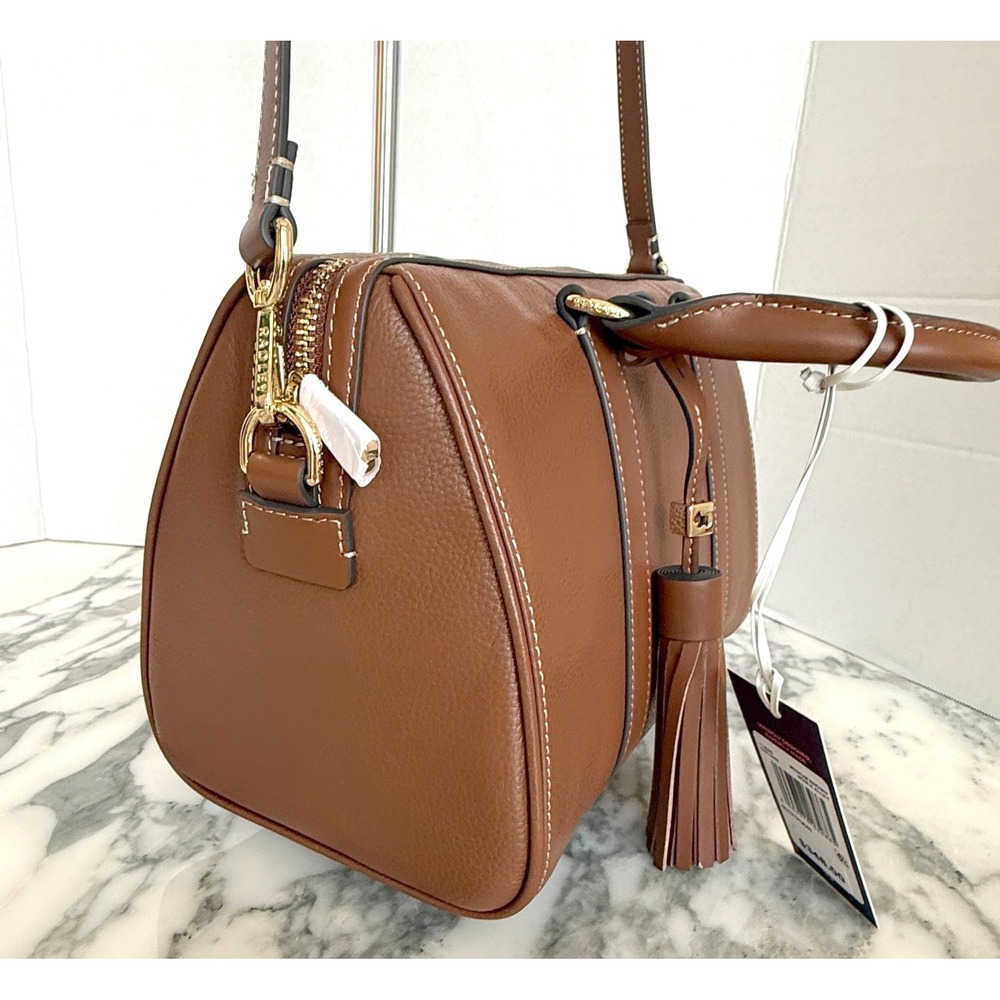Radley London Noble Alley Brown Leather Medium Zip Top Satchel Bag 113009 NEW - Picture 6 of 15